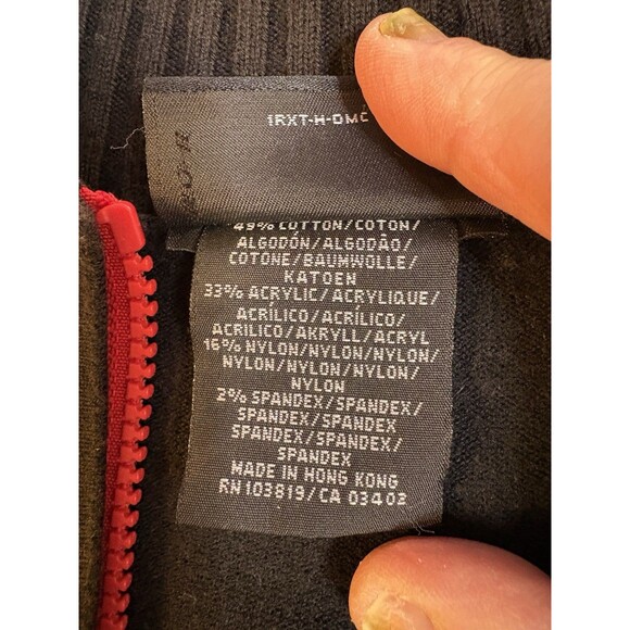 Harley Davidson Women’s Black & Red Ribbed Full Zip Up Sweater Size Medium - Picture 7 of 7